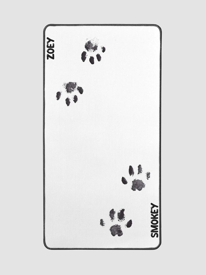 Smokey & Zoey Paw Print Desk Mat (White) product image (2)