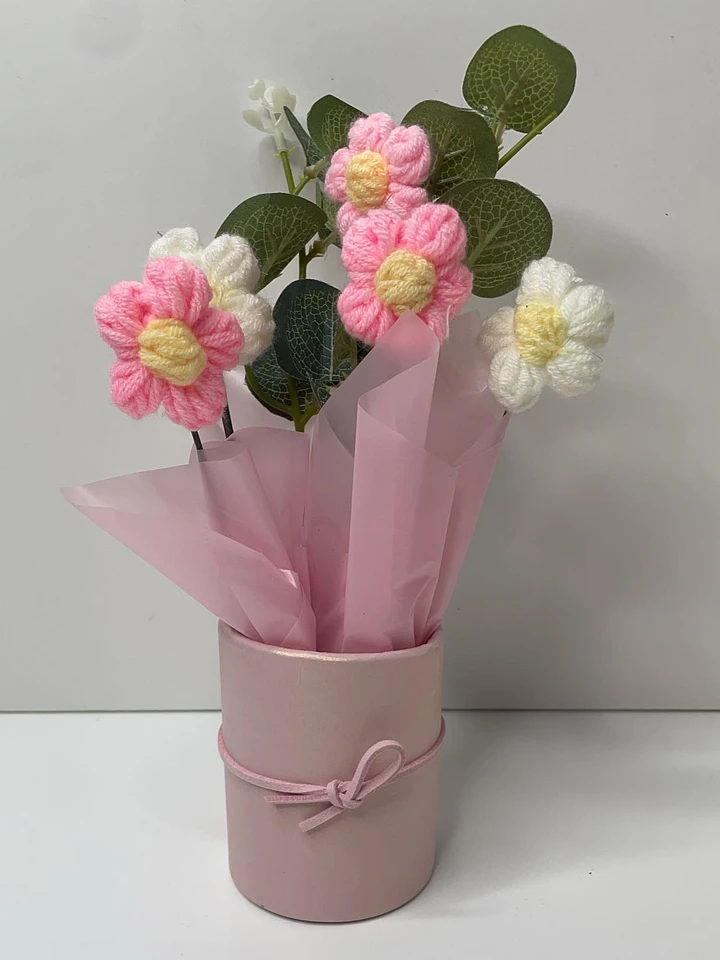 Crochet Flower Bucket product image (1)