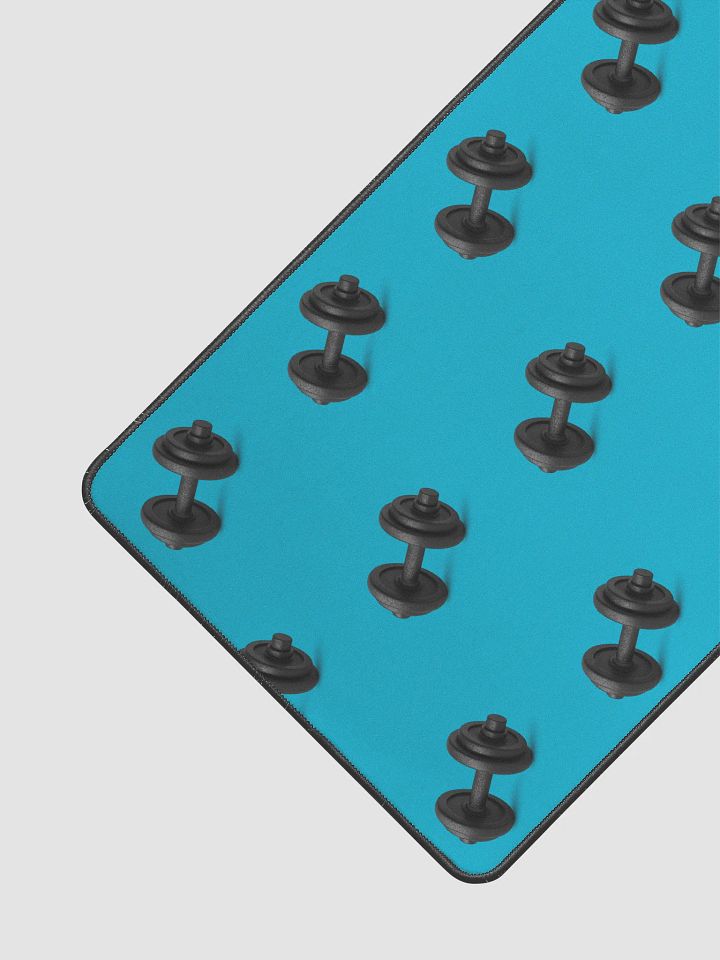 Cyan Dumbbell Desk Mat product image (1)
