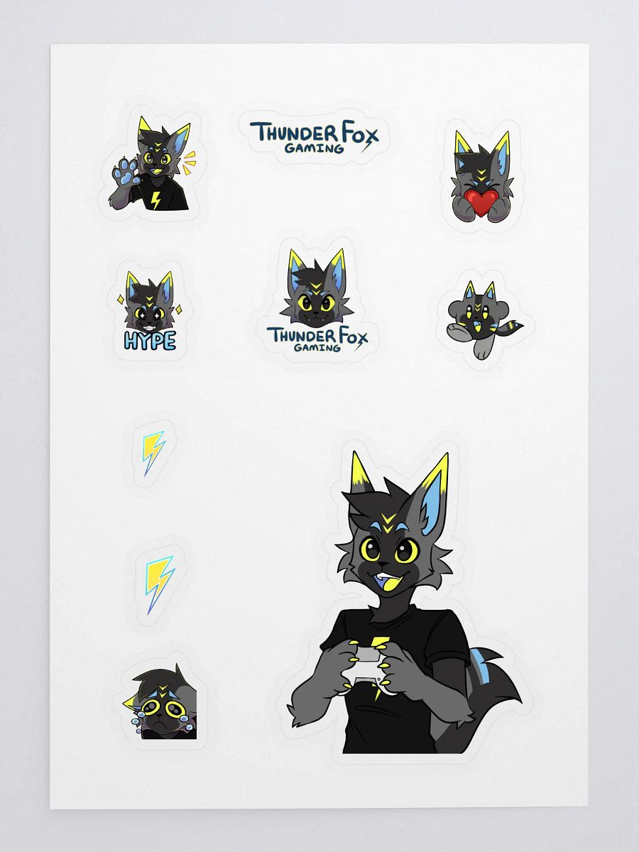Thunder Fox Gaming Sticker Sheet product image (1)