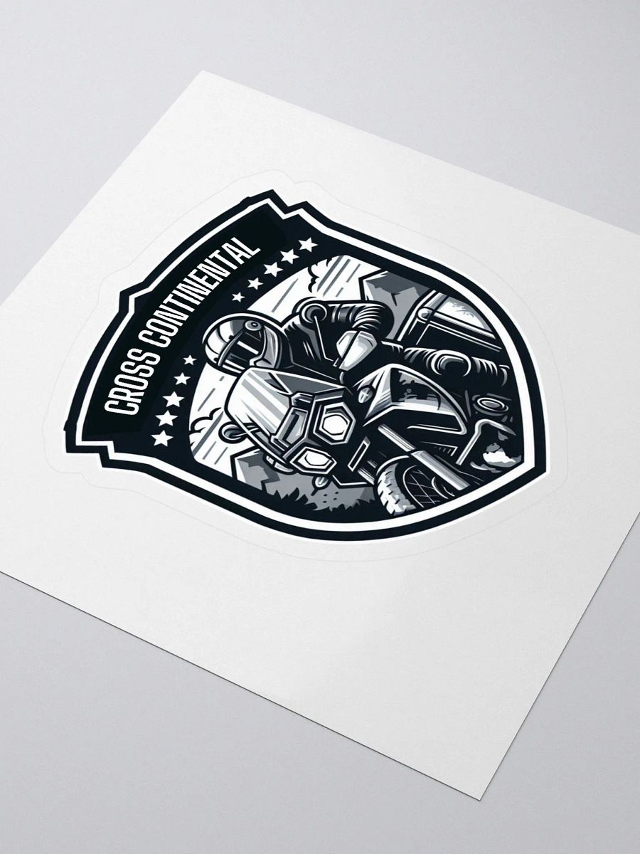 Cross Continental Motorcycle Rider Kiss Cut Stickers | | AI Design cross continental touring product image (3)