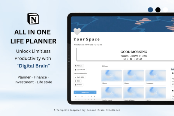 🌐 Digital Brain – All-in-One Life Planner Graphic product image (1)