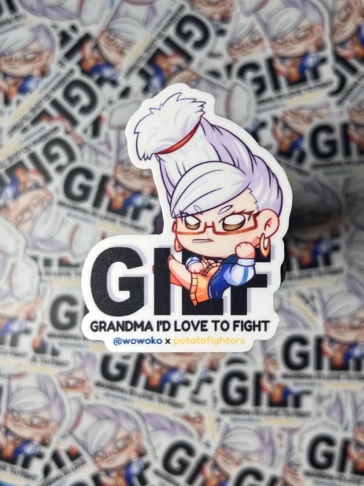 WoWoKo x Potato Fighters - GILF (Grandma I'd love to fight) Seiko - Sticker product image (1)