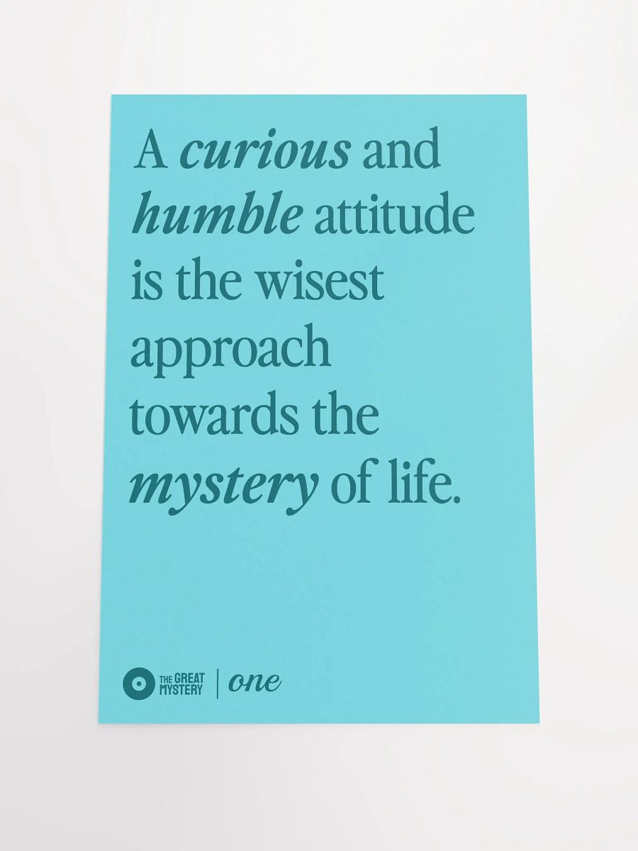 The Curious and Humble Poster (Cyan) product image (1)