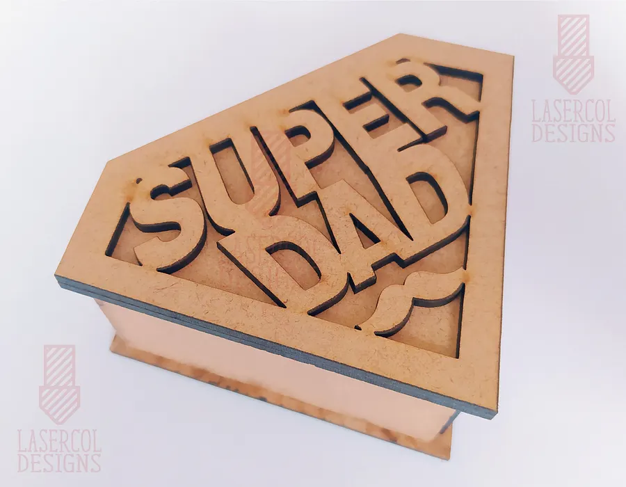 Superdad Box (Two Sizes) - Laser Cut Files product image (3)