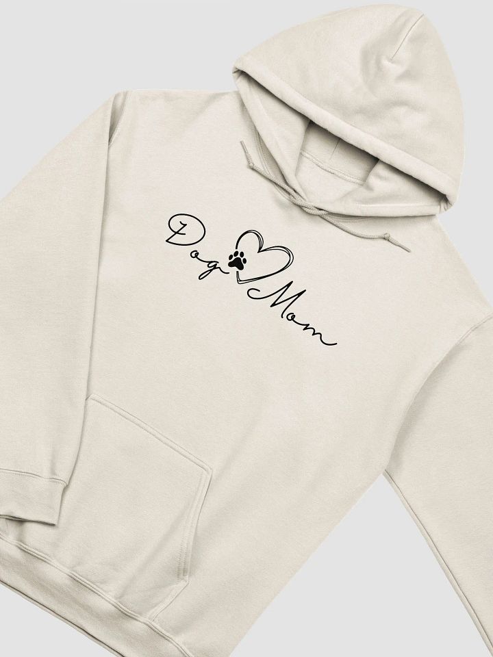 Dog Mom Simple Cursive Design with Heart and Paw Hoodie product image (7)
