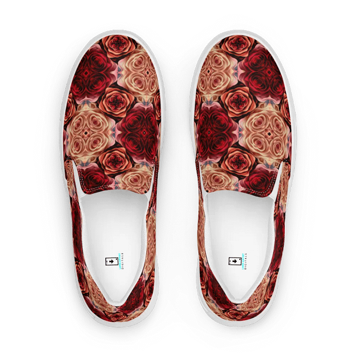 Rose Bouquet Women's Slip-On Canvas Shoes product image (1)