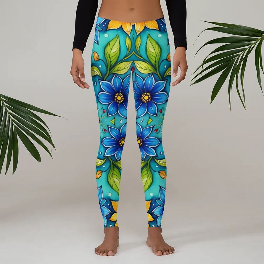 Leggings – Multicolor Floral Print for Vibrant & Stylish Comfort product image (3)