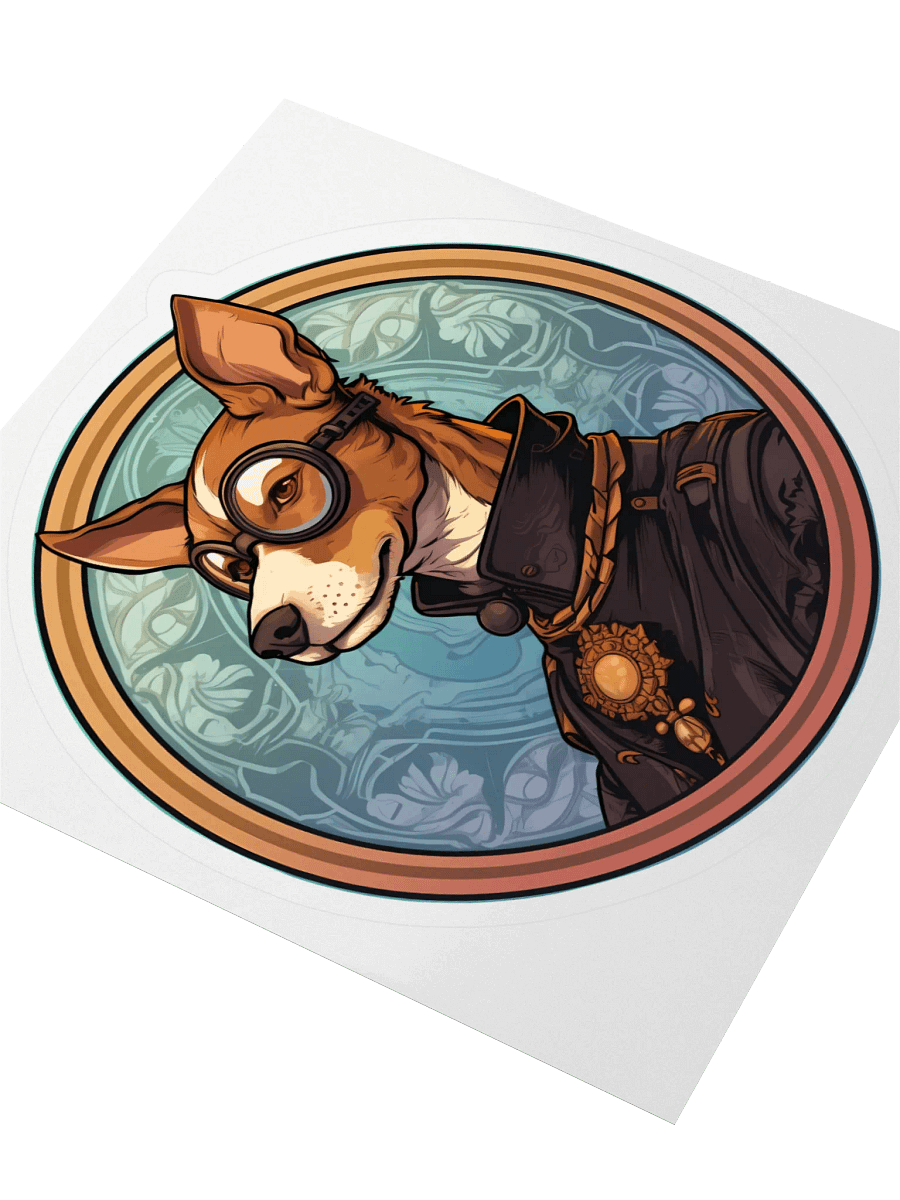 Steampunk Dog Kiss Cut Stickers product image (3)