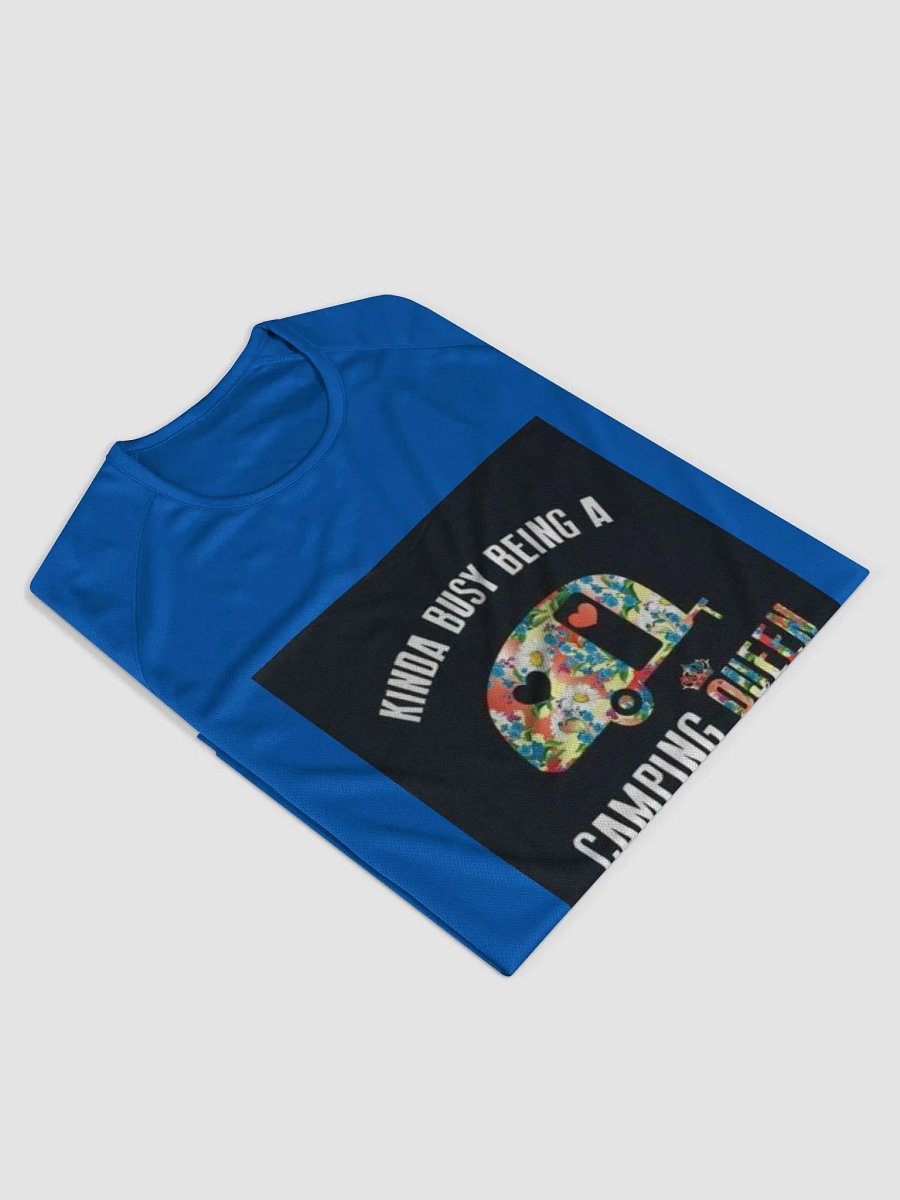"Camping Queen" Blue T-Shirt (Ladies) product image (3)