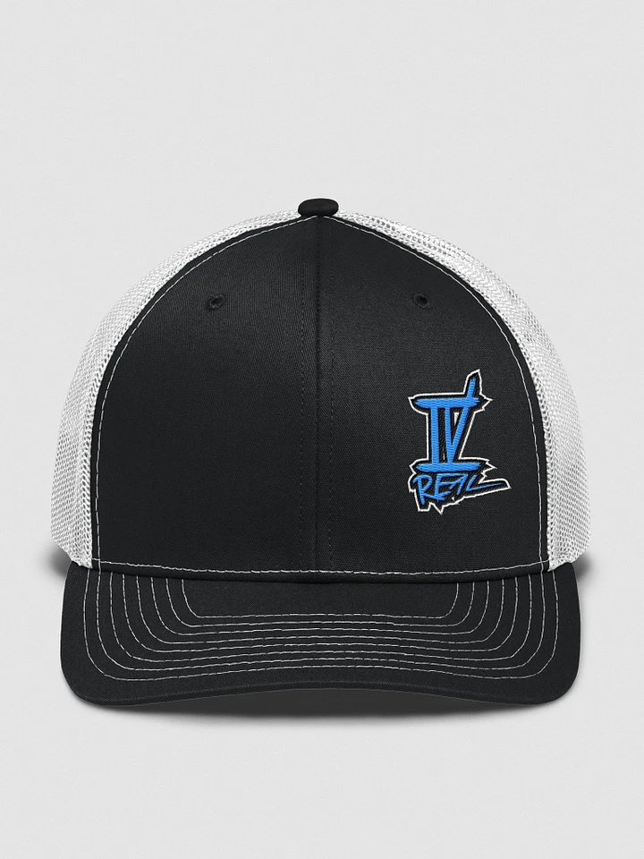 IVREAL Trucker Hat Blue Embroidered Logo product image (9)