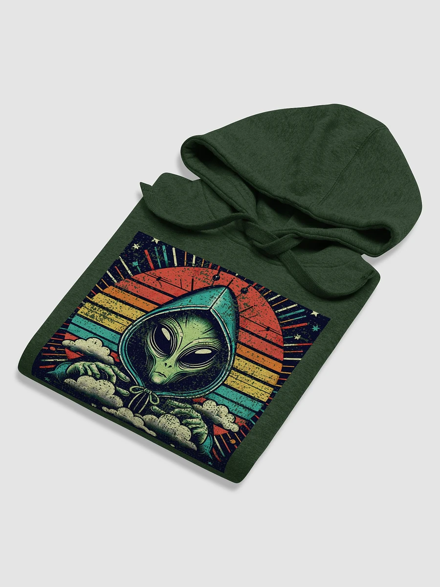 Cosmic Alien Sunset Hoodie - Vibrant Space Illustration product image (6)