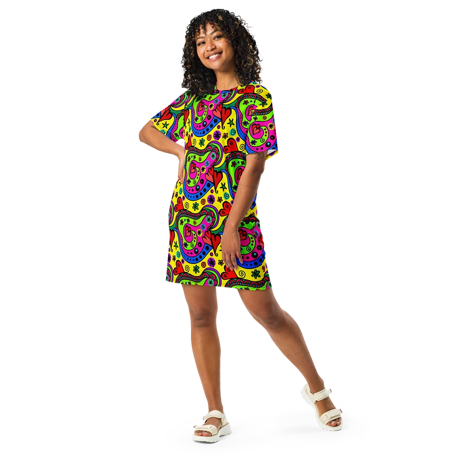 Vibrant Swirls T-Shirt Dress product image (1)