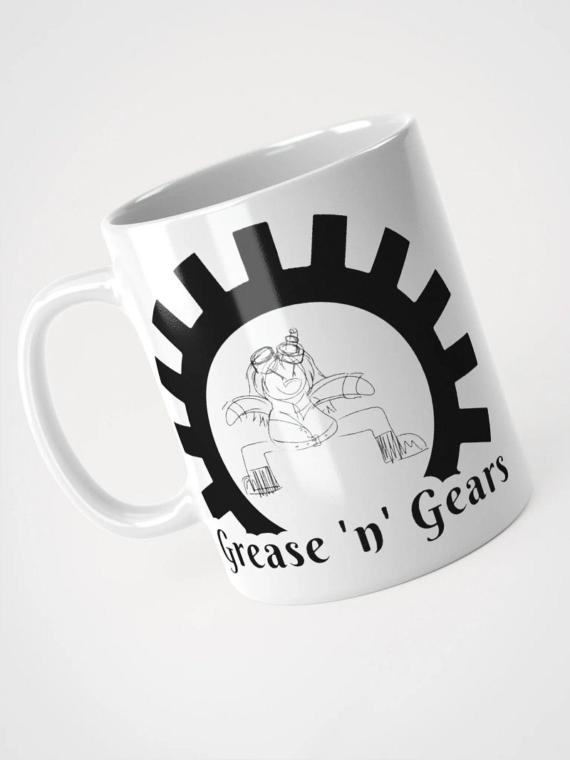 Grease 'n' Gears White Glossy Mug
