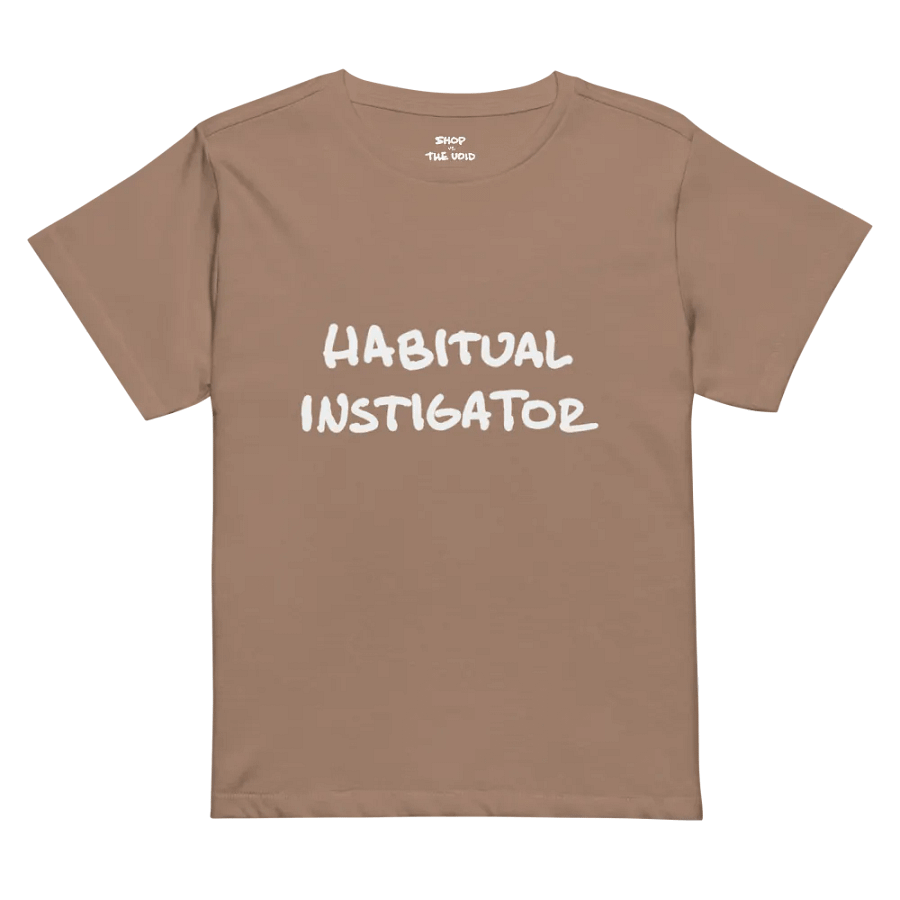HABITUAL INSTIGATOR (white design) printed waist-length tee product image (21)