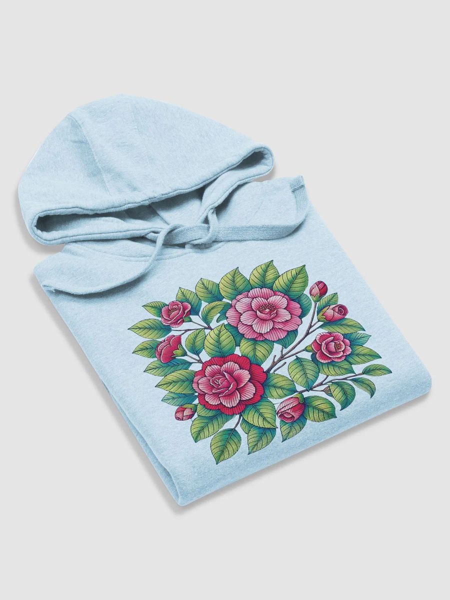 Cotton Heritage Unisex Premium Hoodie | AI-Crafted Camellia Flower Design product image (6)