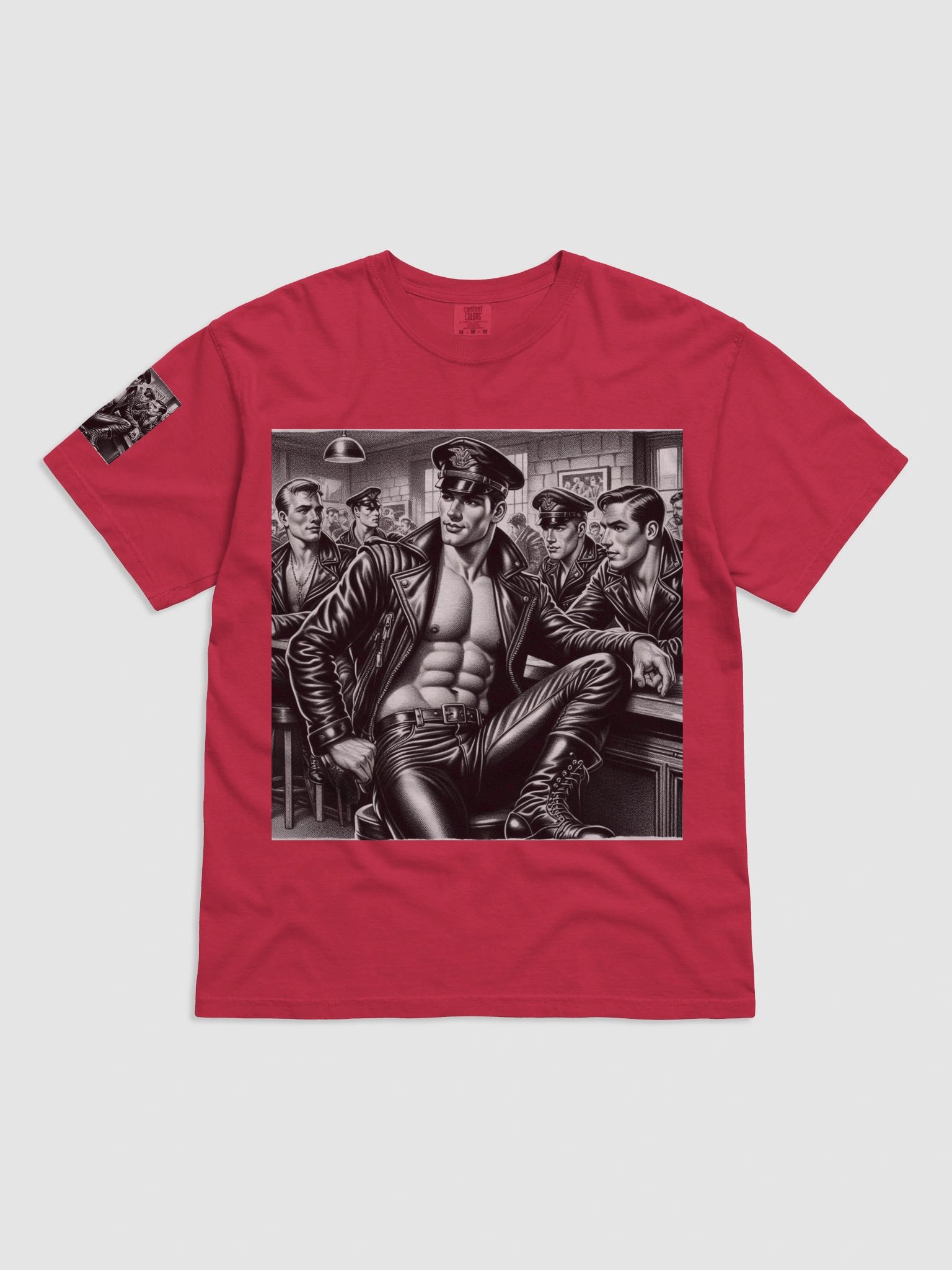 1940s Vintage Leather Bar Daddy San Francisco Pride Tom of Finland Tribute Graphic Design T Shirt product image (1)