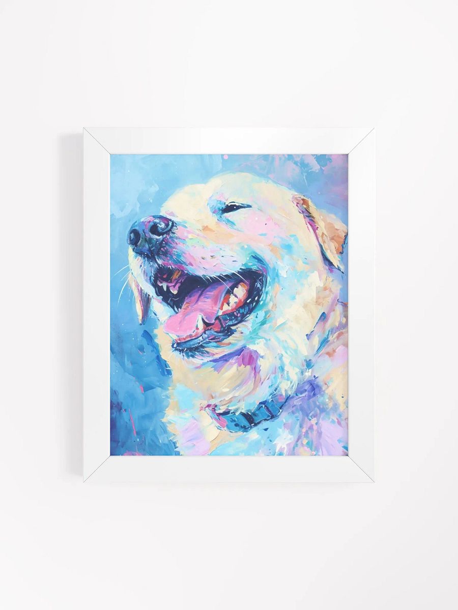 Joyful Pup: Vibrant Framed Matte Poster product image (4)