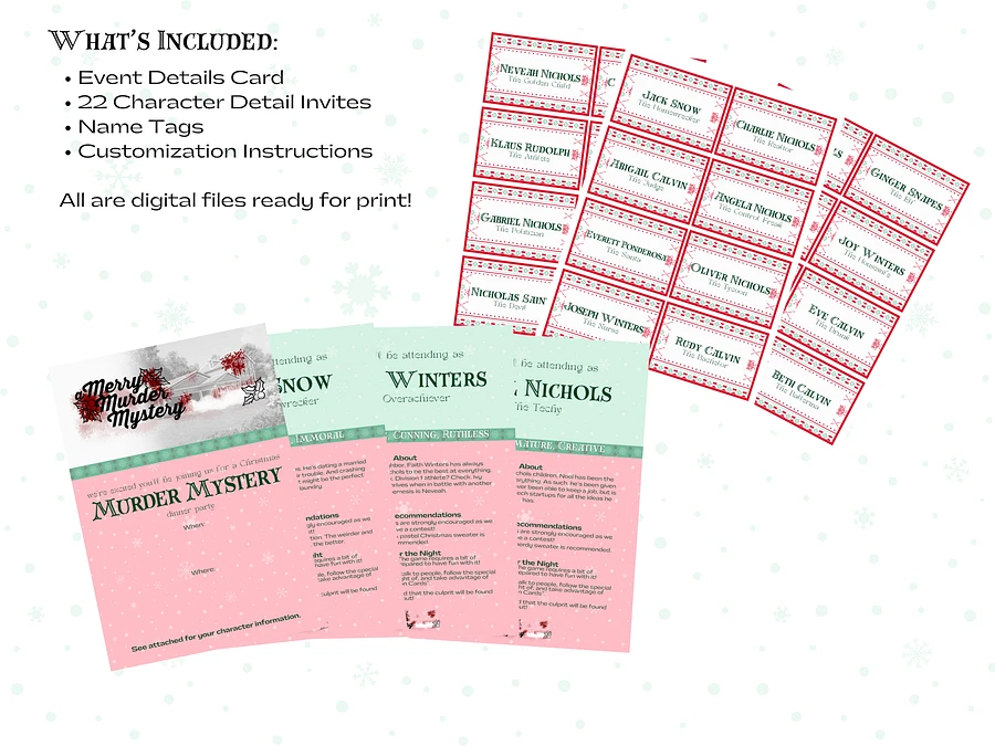 A Merry Murder Mystery - Invitations Add-On product image (2)