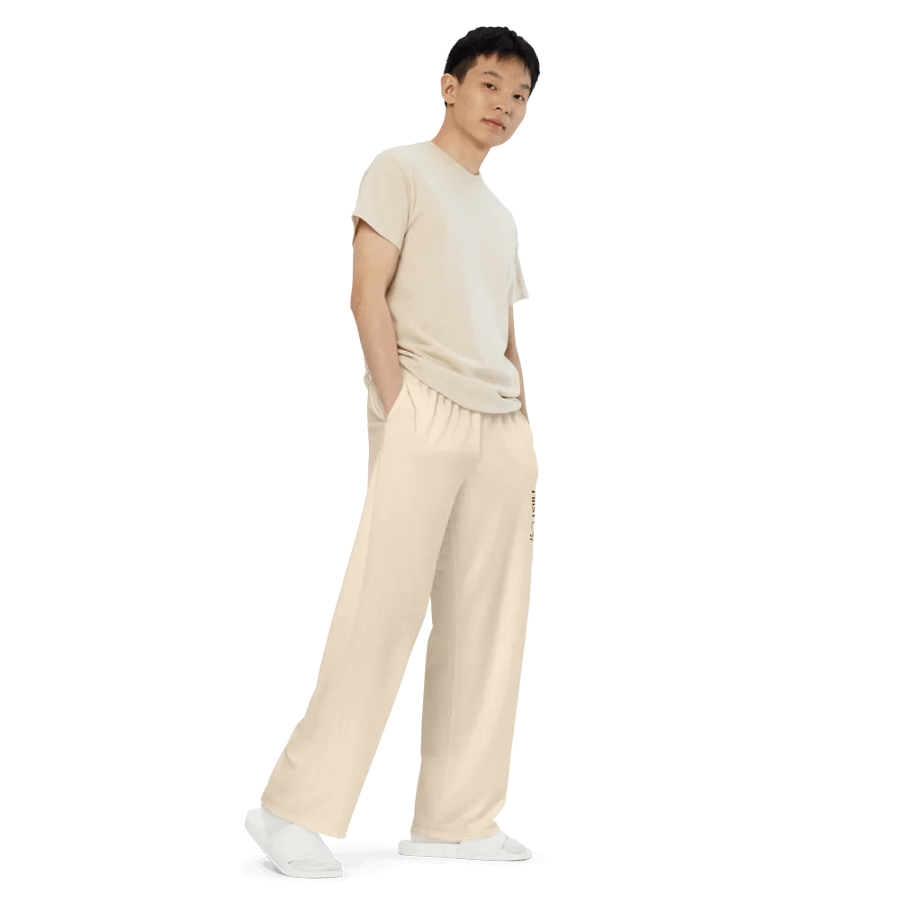 FIRST Coffee All-Over Print Wide-Leg Pants product image (10)