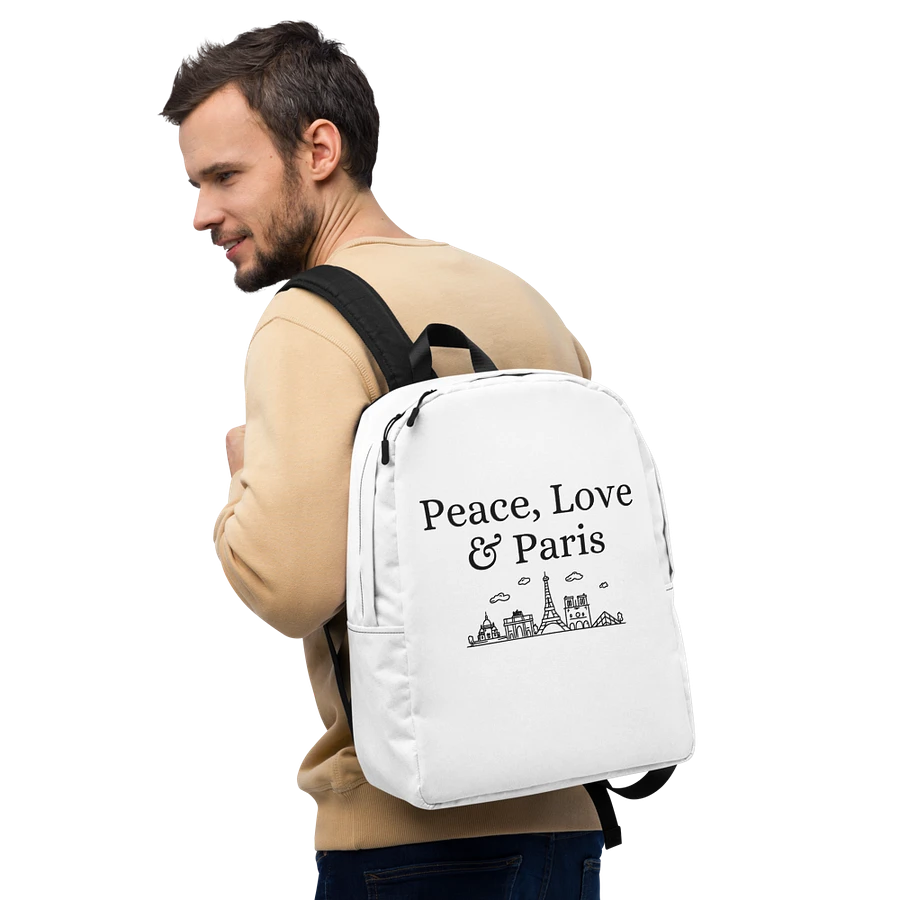 Peace, Love and Paris with Monuments Minimalist Backpack product image (8)