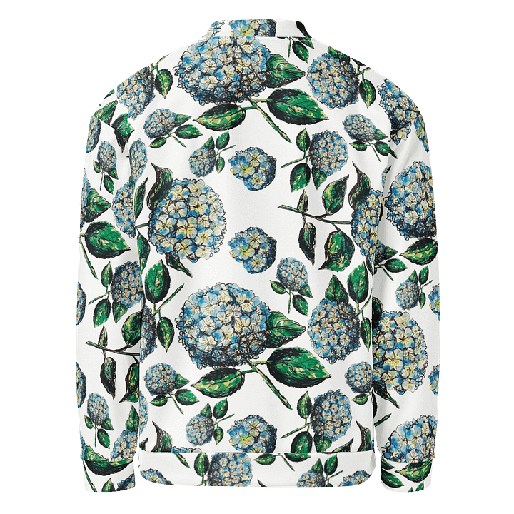 Blue Hydrangea Dreams | Unisex Bomber Jacket | Monique Faella Designs™ product image (2)