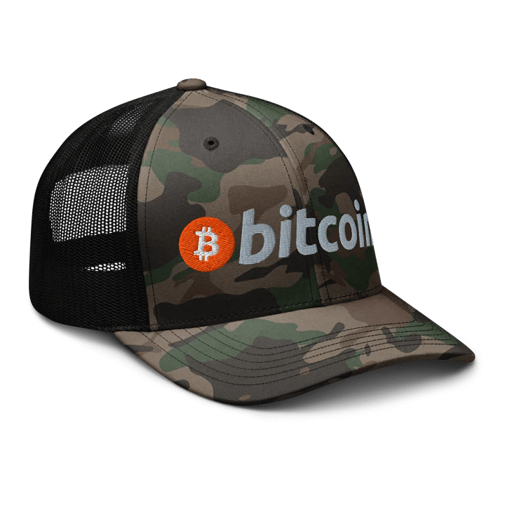 Bitcoin Logo Embroidered Camo Hat product image (2)