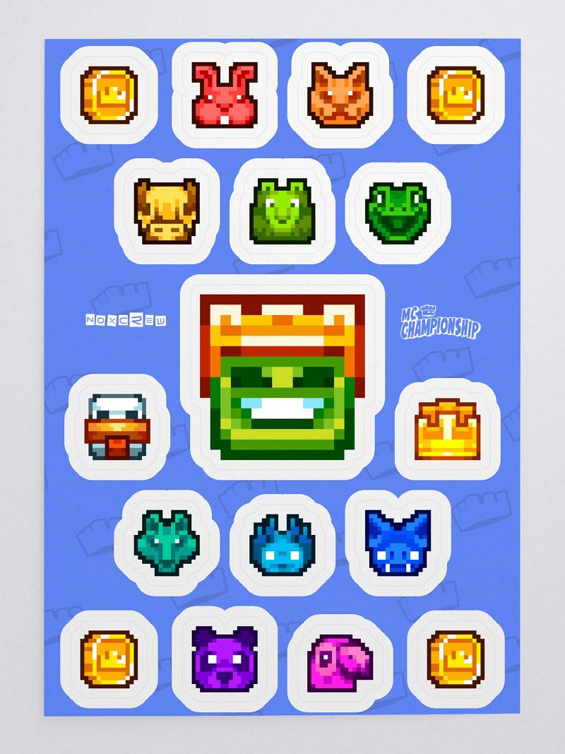 MC Championship Team Mascots Sticker Sheet