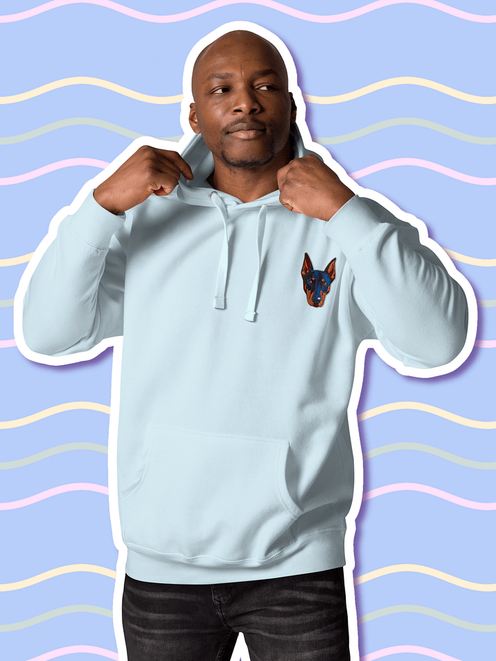 Doberman Dreams Embroidered Unisex Premium Hoodie product image (2)