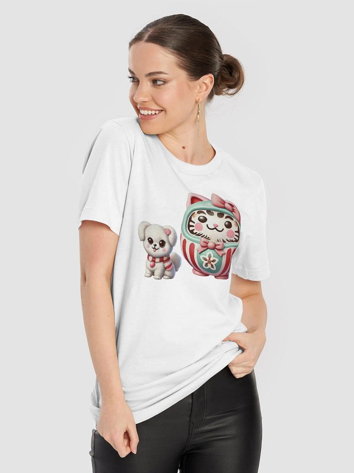 Cute Puppie with Daruma Japanese Style Tshirt product image (2)