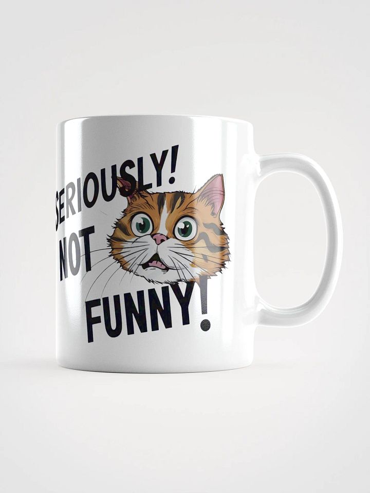 Seriously! Not Funny! - Indignant Cat Face Ceramic Mug - Funny Cat Lover Drinkware product image (2)