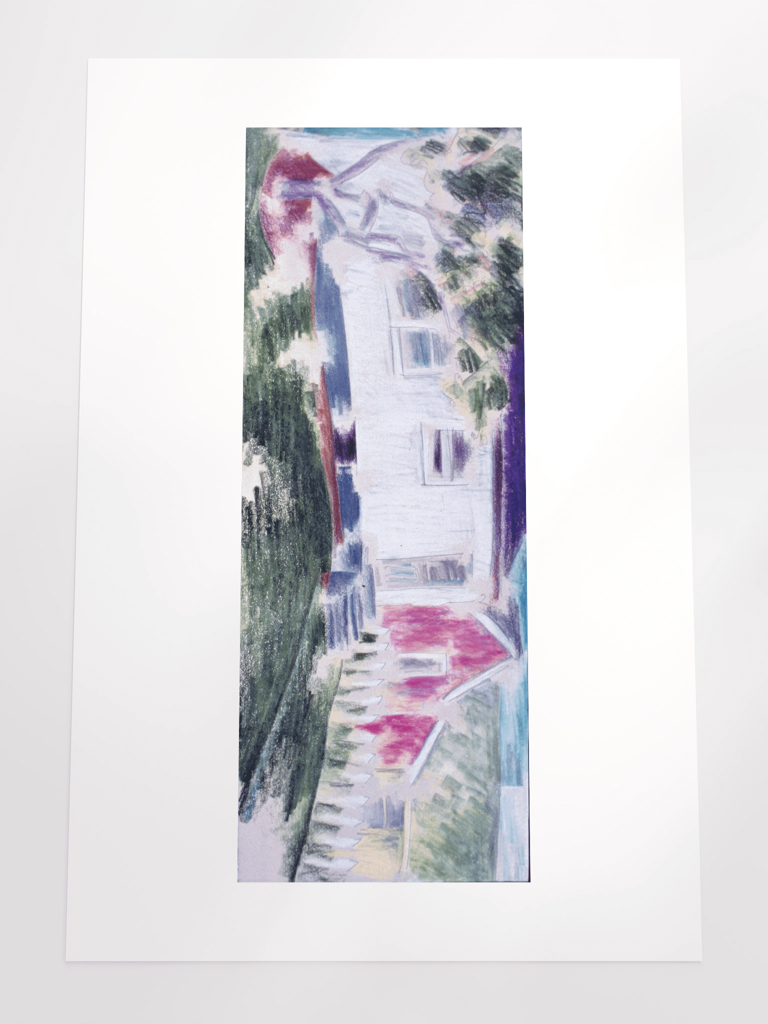 Three houses 1985 print product image (5)