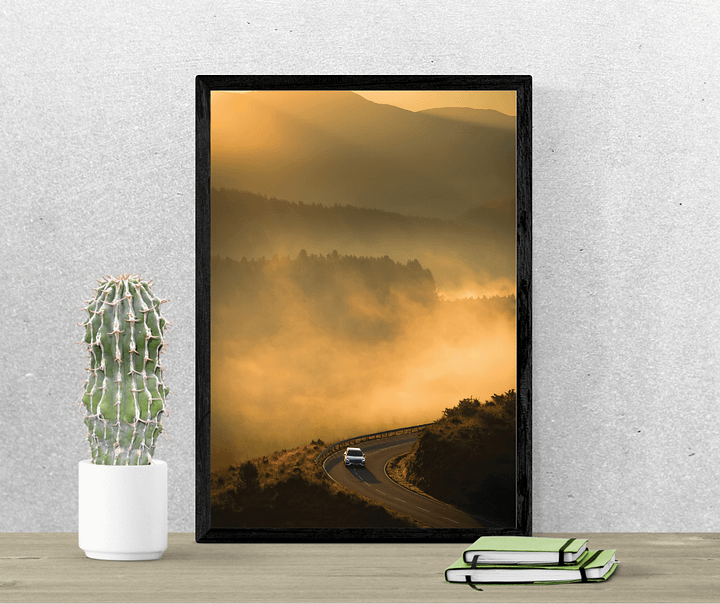 1 Asturias Landscape – Dreamy Spain Travel Decor "Golden Pathways" D product image (2)