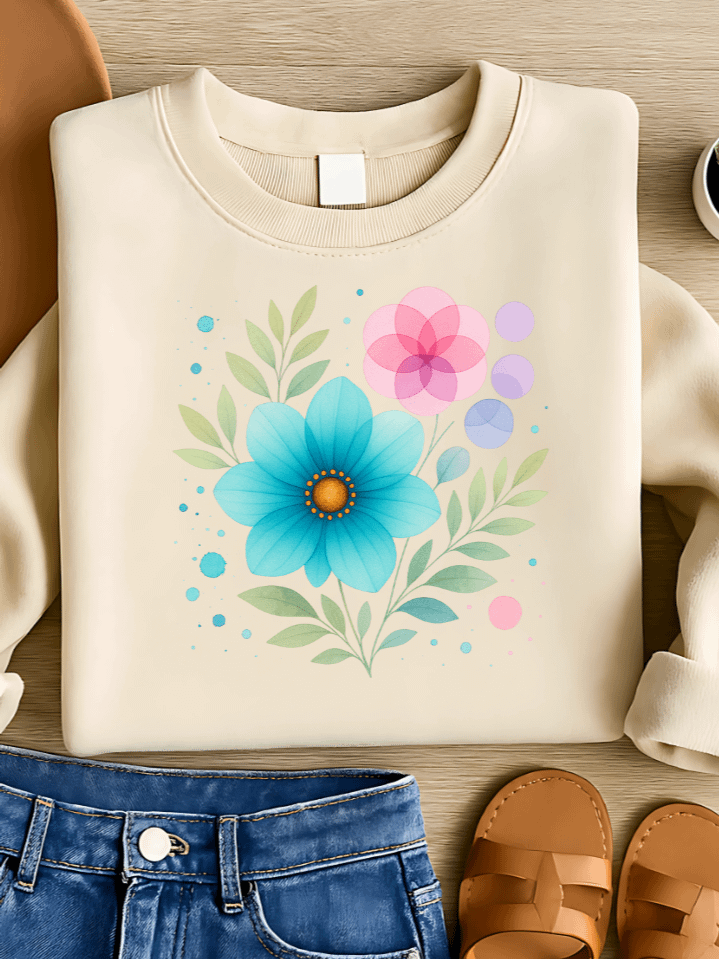 Spring Flowers Sublimation PNG – Bright Floral Clipart for T-Shirts – Fresh & Vibrant Seasonal Design – 300 DPI Instant Digital Download product image (1)