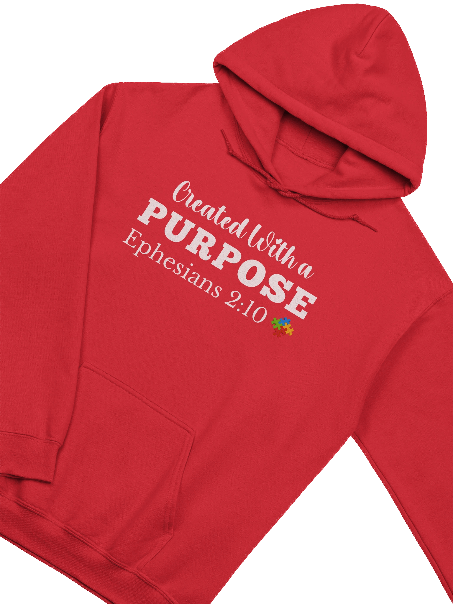 Created With A Purpose Christian Gildan Hoodie | Autism Acceptance I Gift To Mom, Dad, Child With Autism product image (3)