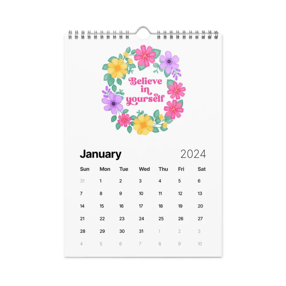 Vibrant Floral Motivational Quotes Calendar product image (5)