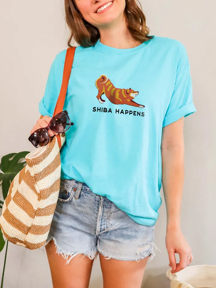 Shiba Happens T-Shirt(Embroidered) of a Shiba Inu product image (2)