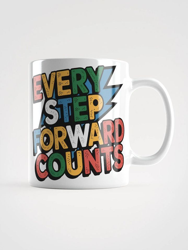 "Every Step Forward Counts" #Motivational Glossy White Mug product image (1)
