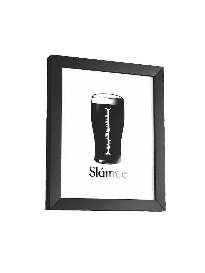Sláinte – Celtic Health & Cheers Ogham Framed Art Print product image (12)