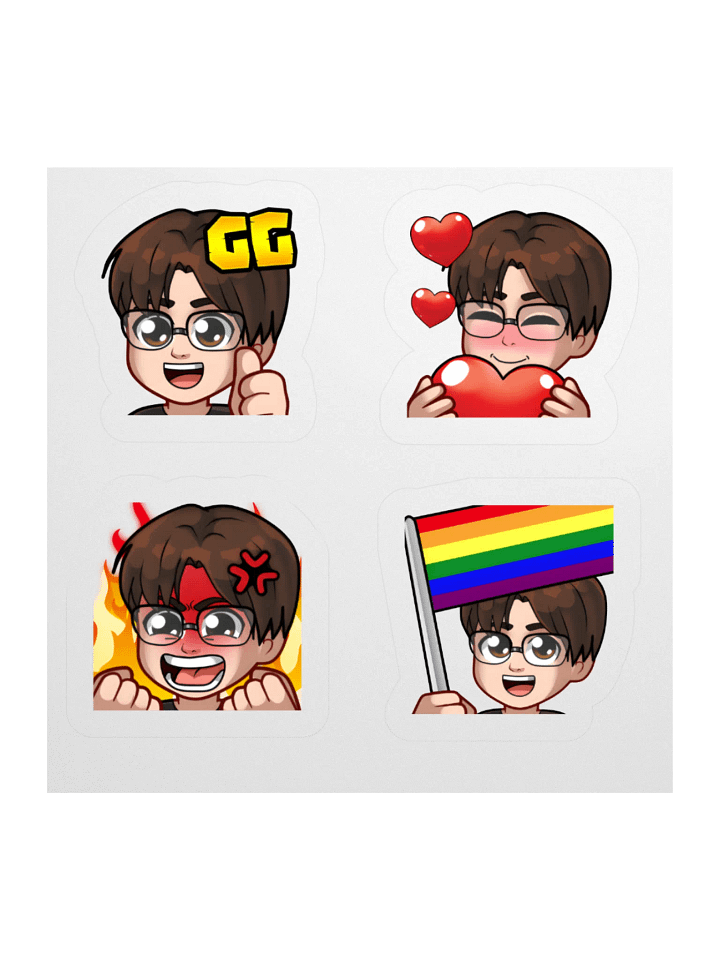 Expressive Emote Kiss Cut Stickers Set product image (1)