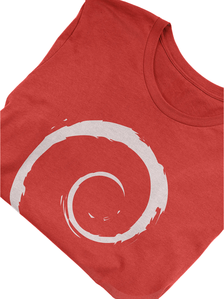 T-Shirt with Debian Swirl (Red Version) product image (2)