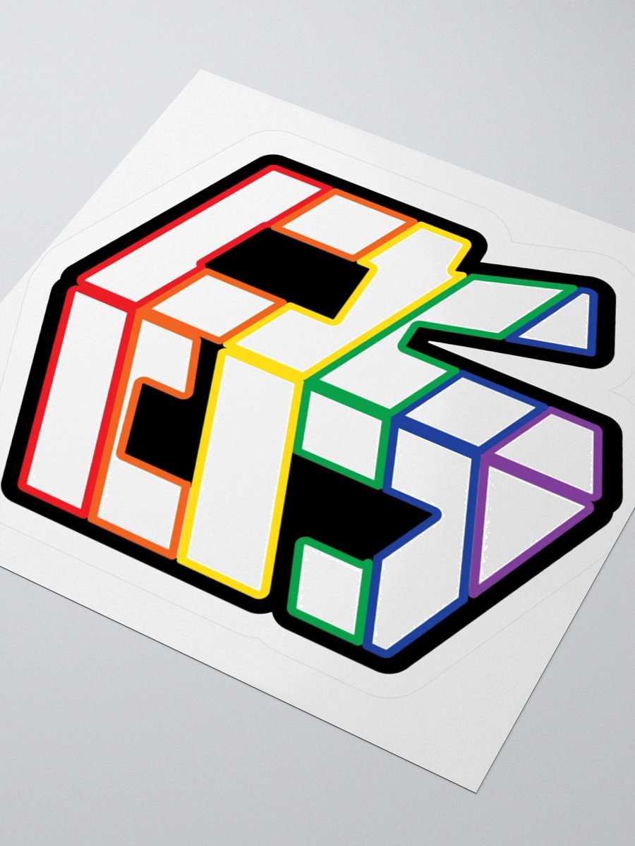 Rainbow Outline White Fill Sticker product image (8)
