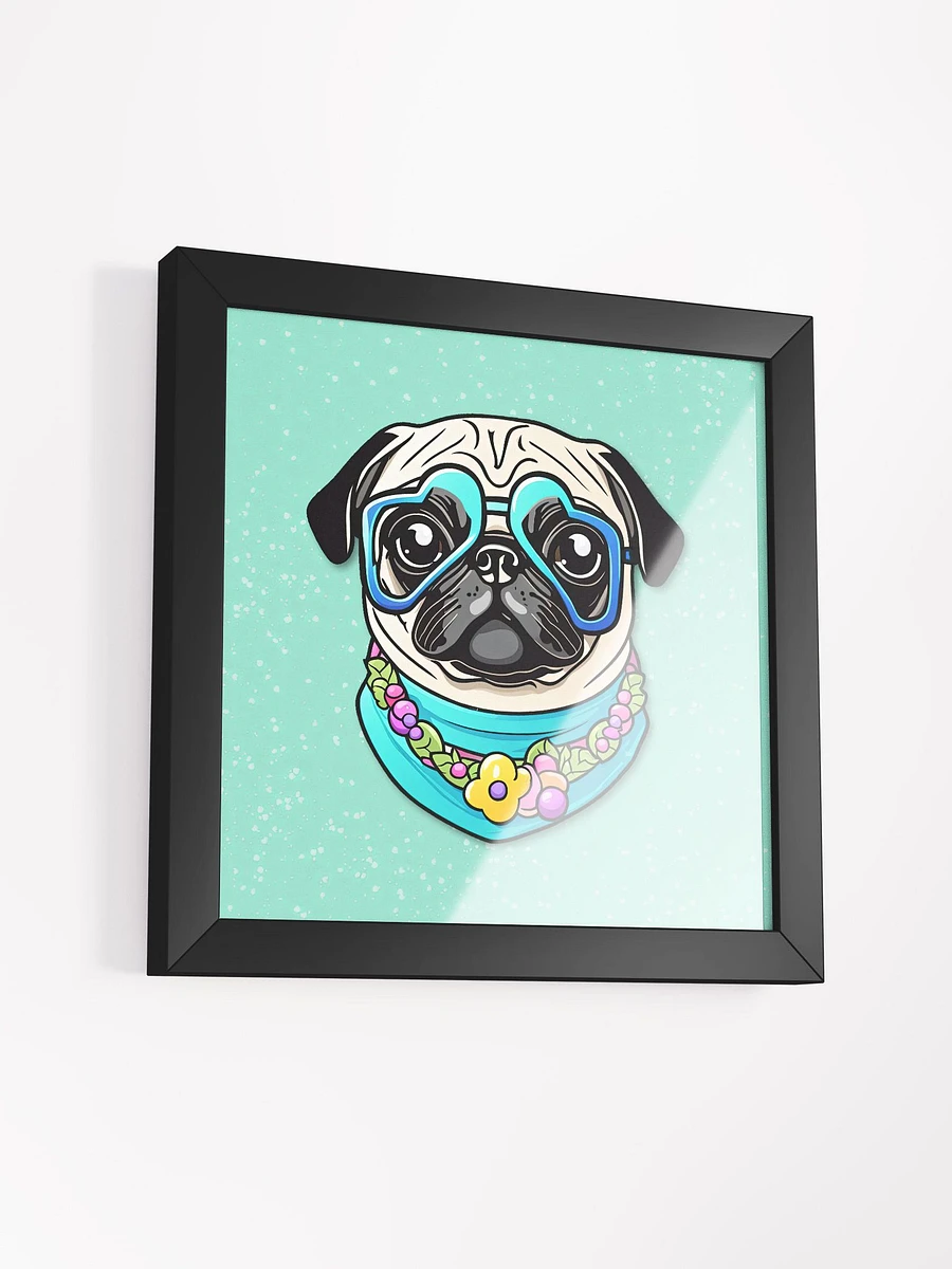 Retro Pug Framed Wall Art Print product image (4)