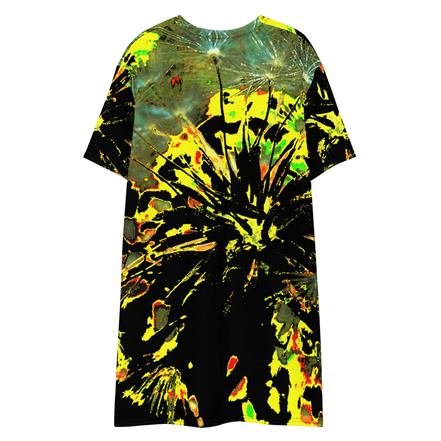 Bright Abstract Dandelion Clock Ladies T Shirt Dress product image (7)