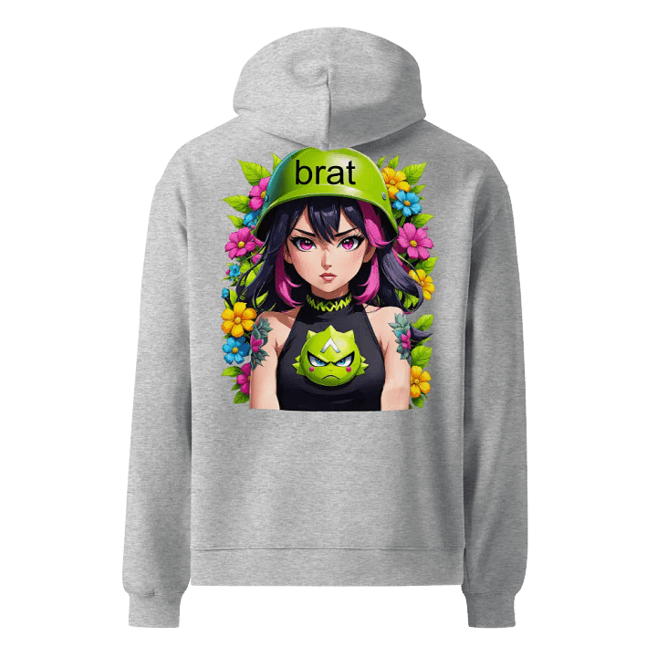 Brat - Premium Hoodie (Athletic Heather) Brat Life - v6 (Back Printed Design) product image (1)