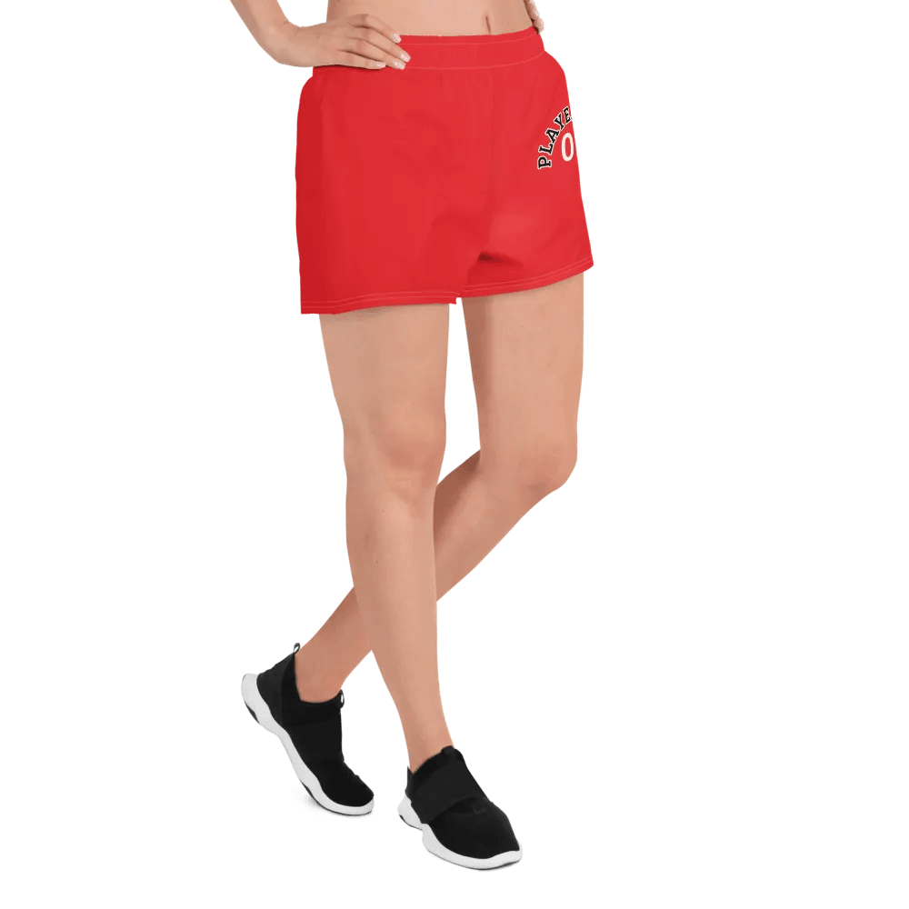 PLAYER 01 Red Stylized Women's Athletic Shorts product image (9)