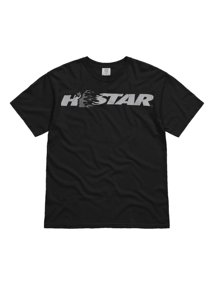 Hellstar Cartoon Logo Glitter Logo T-shirt Black product image (1)