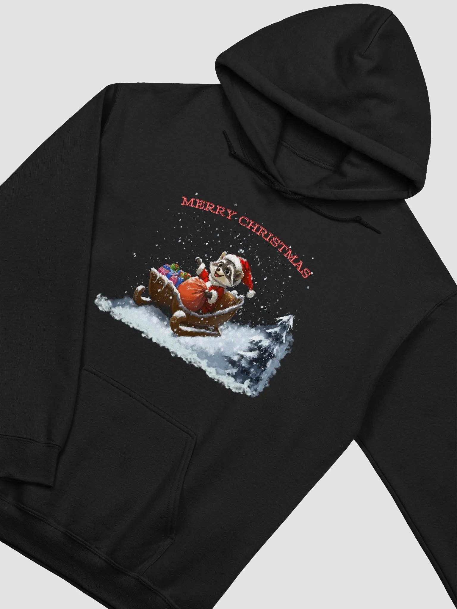 Santa Raccoon Christmas Hoodie product image (3)