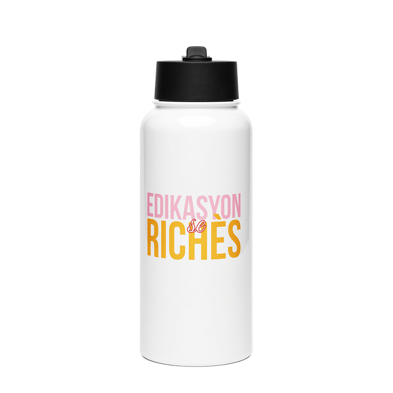 Edikasyon se Richès Stainless Steel Water Bottle – Stay Hydrated. Stay Inspired.