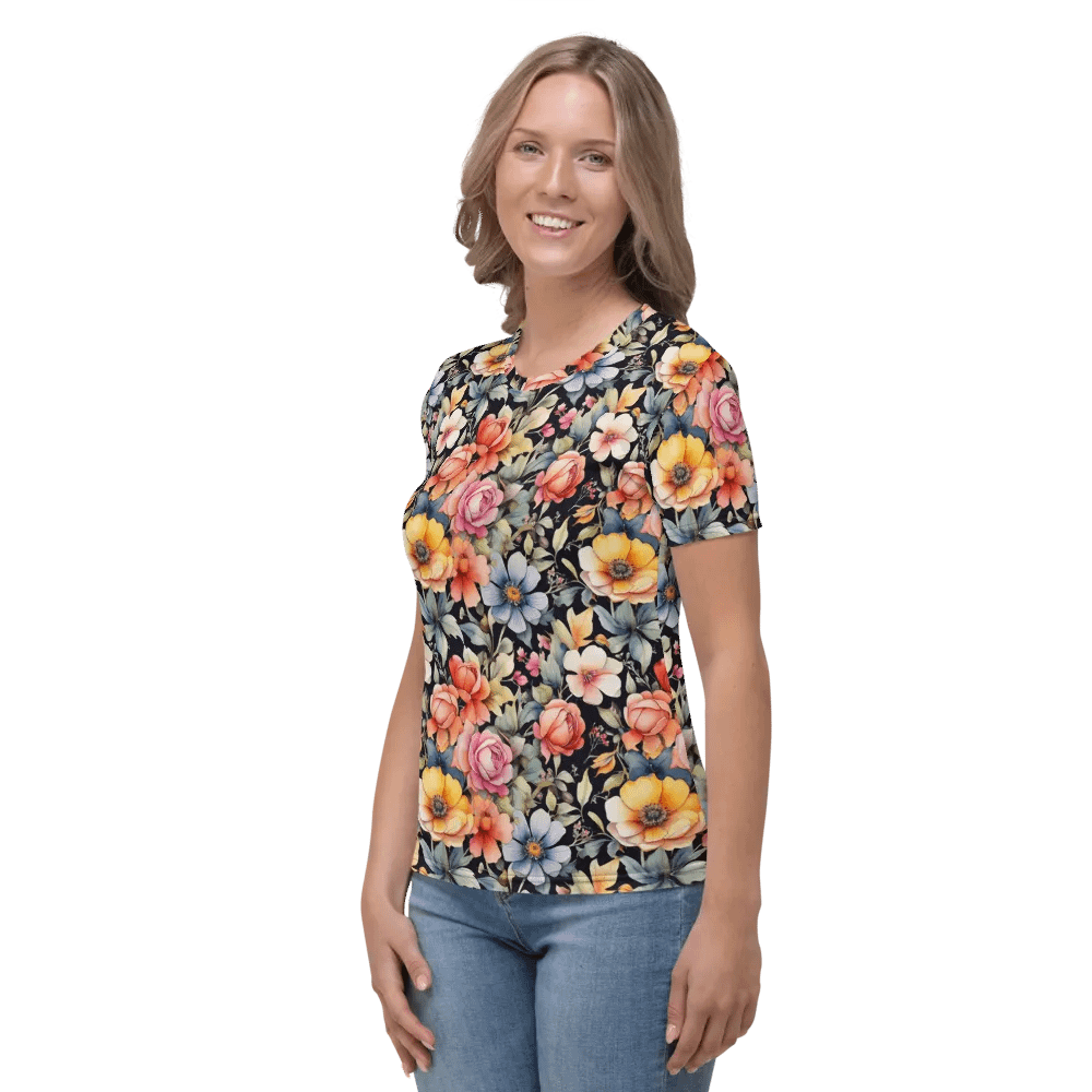 Floral Pattern All Over Print T-shirt product image (4)